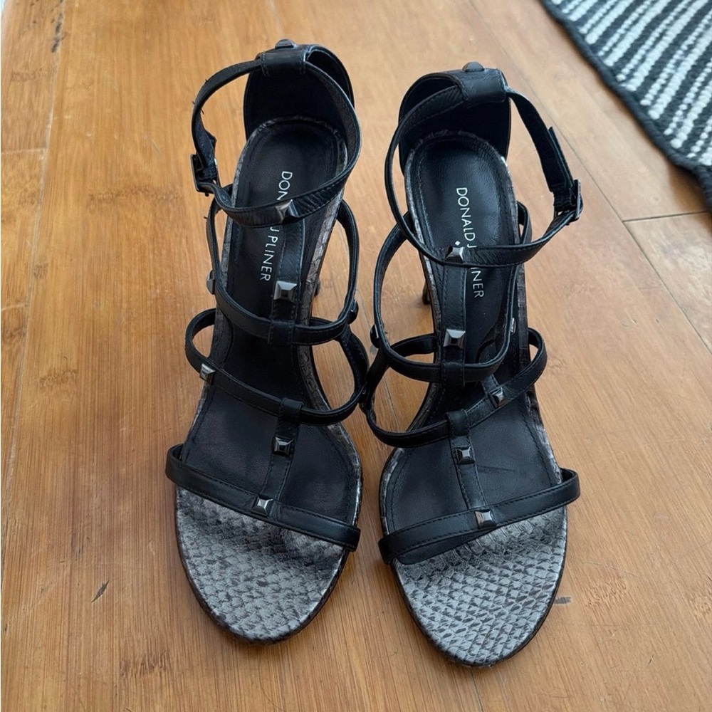 Donald J. Pliner Black Strappy Women's Sandals